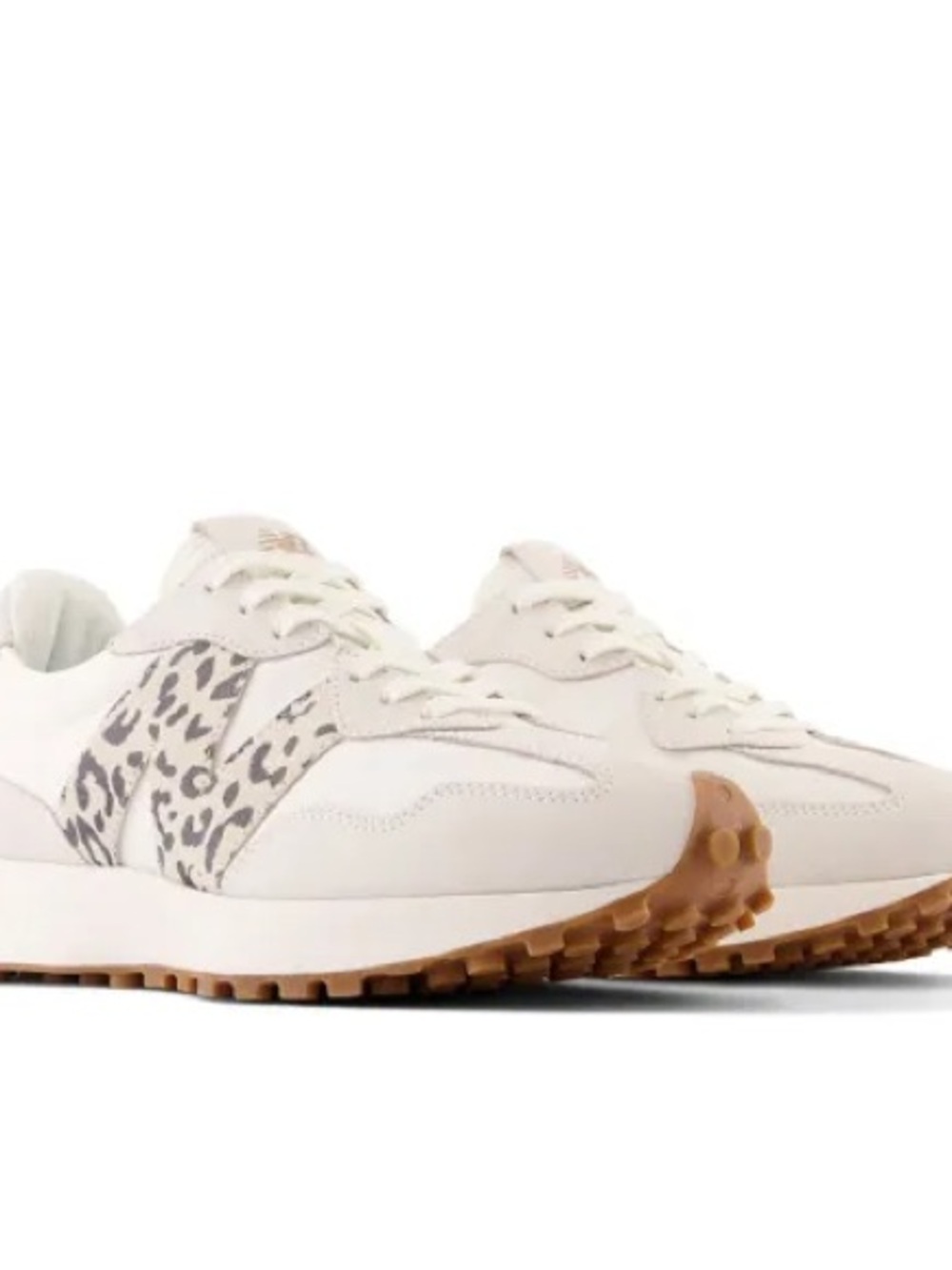 Women New Balance 327 Linen/Sea Salt /Leopard Casual Sneakers